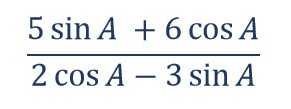 Jika diketahui nilai tan A = , maka tentukan hasil dari